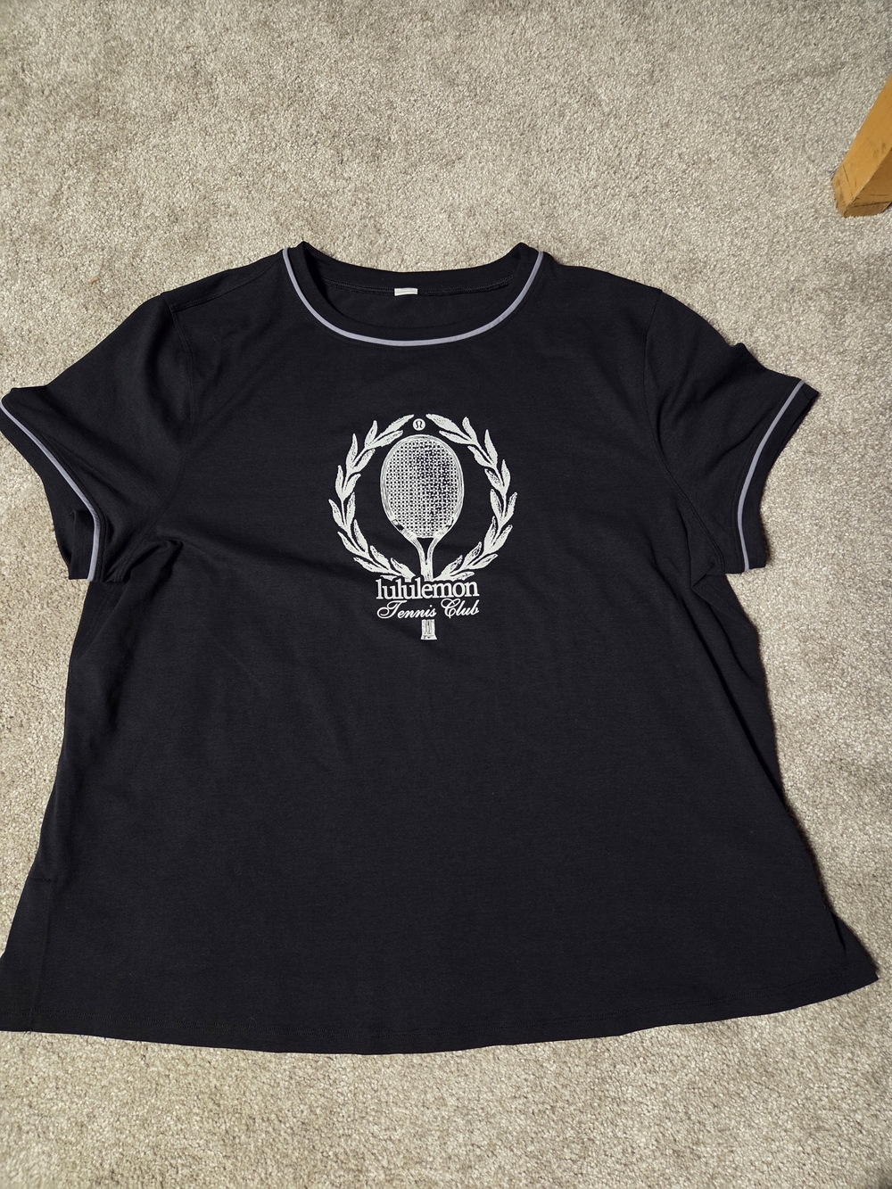 lululemon athletica Black Short-Sleeve Tennis Club Graphic Tee